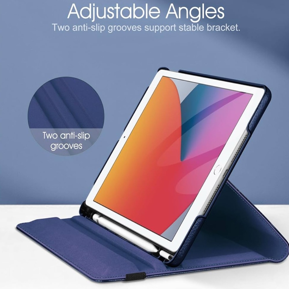 Rotating Case for iPad 9th, 8th, 7th Generation 10.2 Inch - Picture 8 of 12